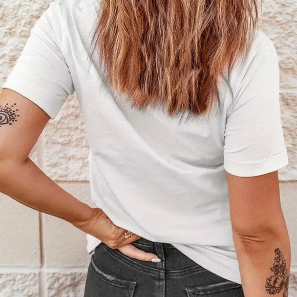 Elegant White Cherry Graphic Tee - Picture 8 of 8